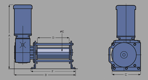 WK Series ElectricUtility Winches Diagram