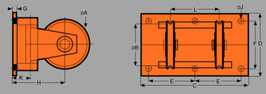 Double SwivelDirectional Blocks Diagram