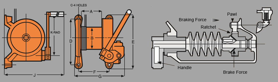 WSG Heavy Duty WormSealed Gear Diagram