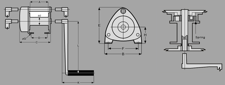 CMA Seaworthy AluminumHand Winch Diagram