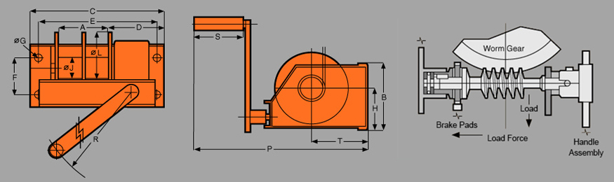 GWF Centre FlangeWall Mount Diagram