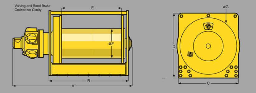 WA SeriesAir Winches Diagram